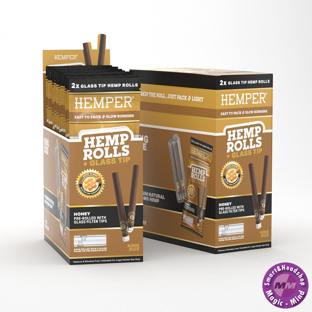 HEMPER HEMPER Honey Hemp Rolls KS + Glass Tip