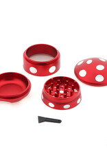 McSmoke Mushroom Grinder Aluminium 63mm - Red