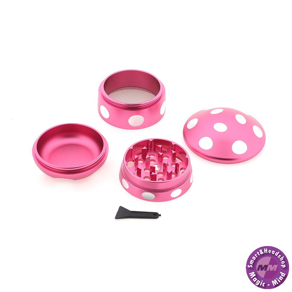 McSmoke Mushroom Grinder Aluminium 63mm - Pink