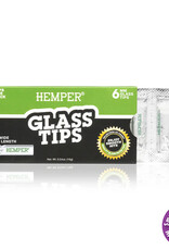 HEMPER HEMPER 6mm Glass Filter Tips - doosje-  5 glazen tips