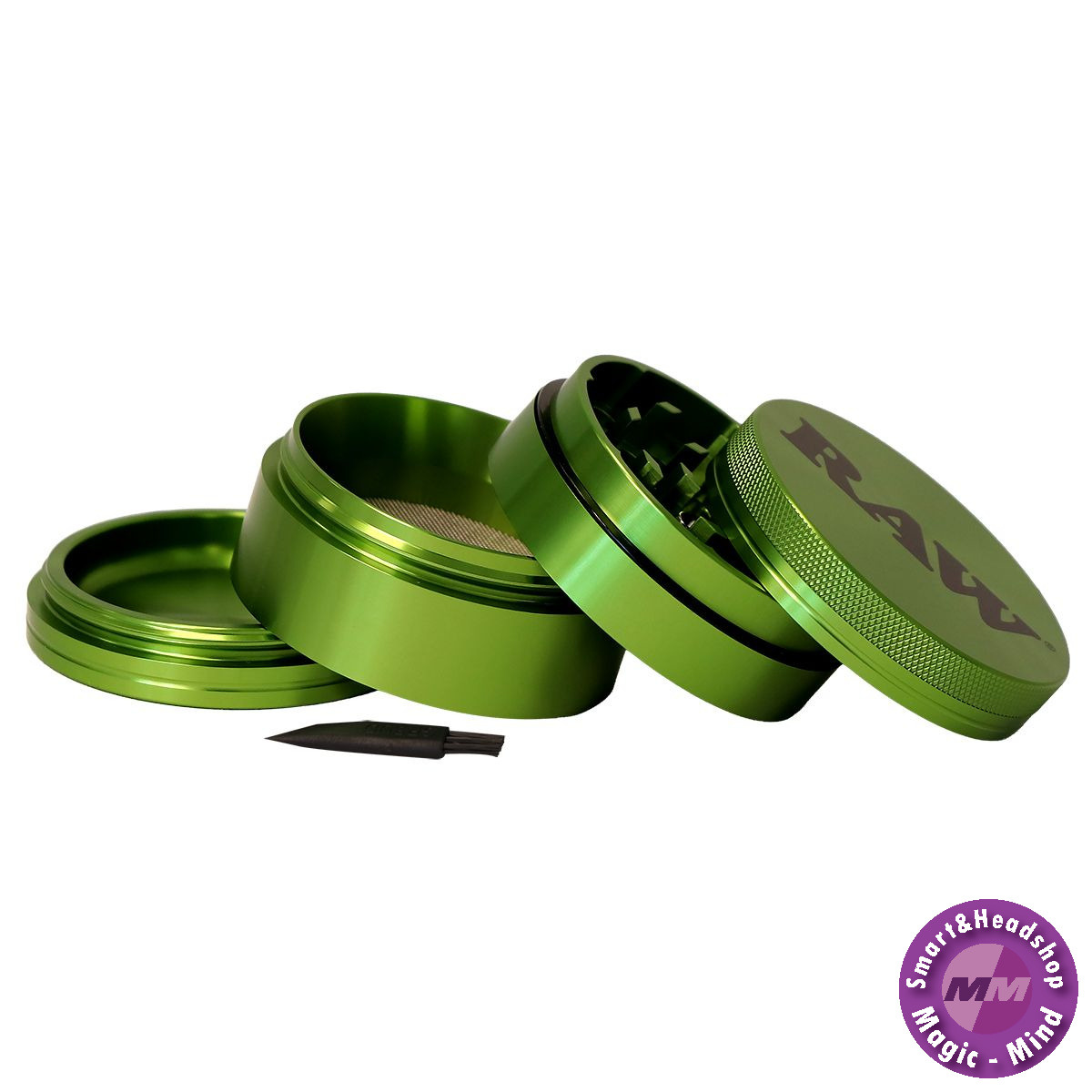 Raw RAW Aluminium Grinder - 4 parts - 56mm - GREEN