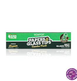 HEMPER HEMPER Brown KSS Papers + 10x 7mm Glass Tips