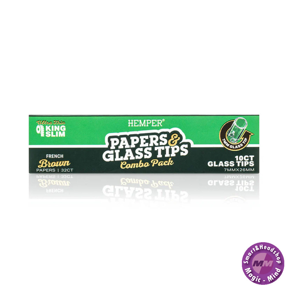 HEMPER HEMPER Brown KSS Papers + 10x 7mm Glass Tips