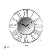 Klok Danell rond zilver (Zilver) -KK-0062