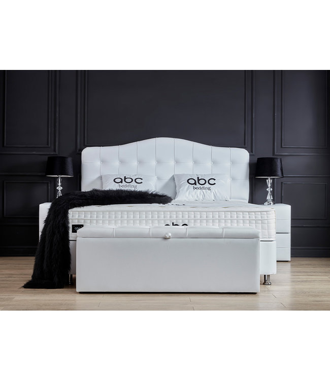 ABC Bedding Boxspring Luxor Wit Exclusief Matras