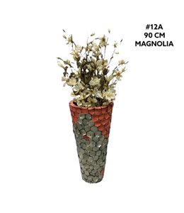 Pot Raw Shell Magnolia Grey/red 44x90