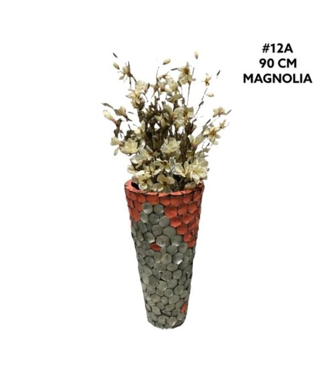 Pot Raw Shell Magnolia Grijs/rood 44x90