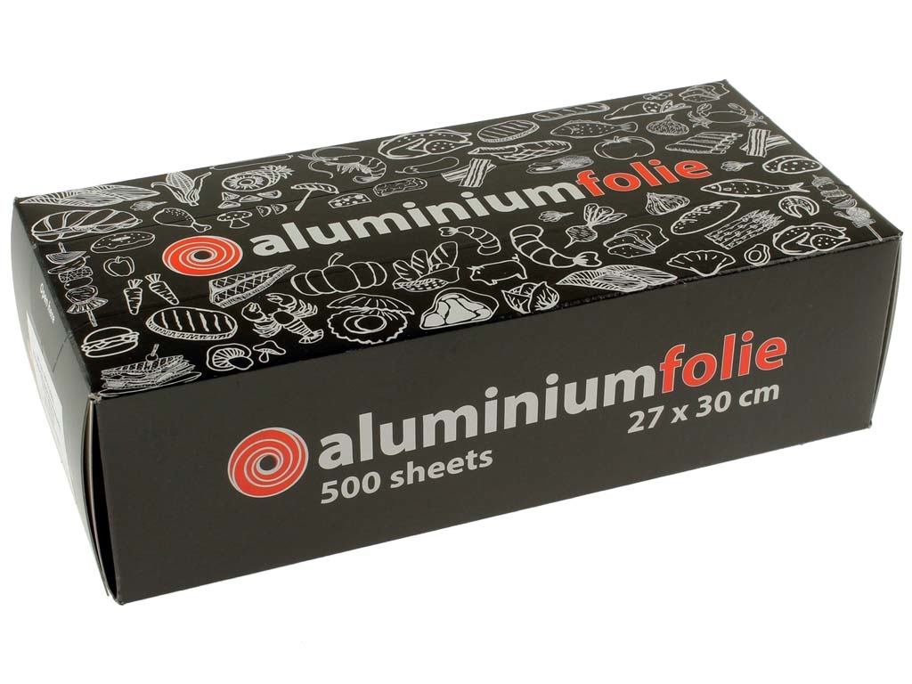 Pop-up Aluminiumfolie vellen 500st. 0,014mm x 270 x 300mm