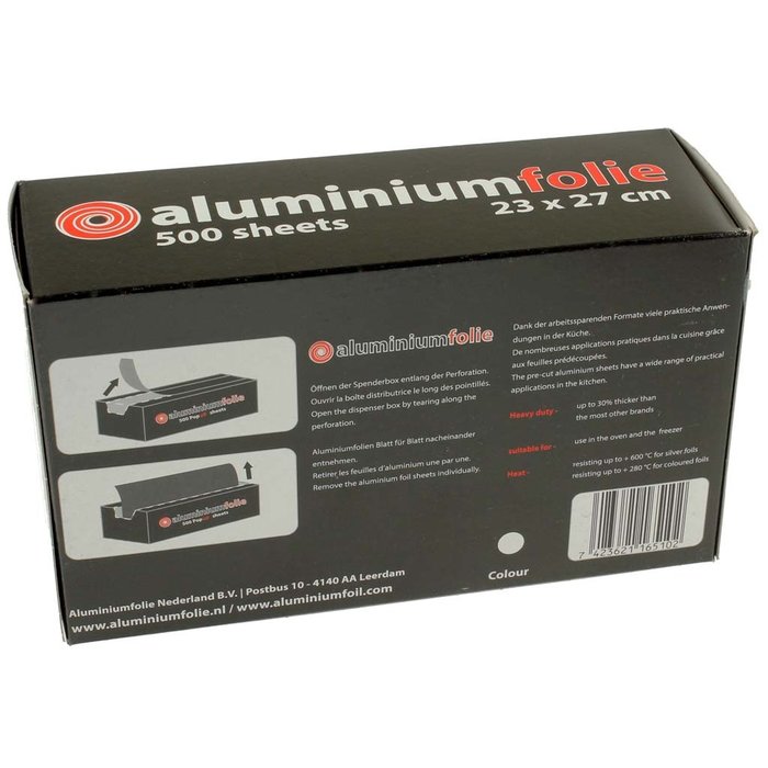 Aluminium pop-up vellen zilver