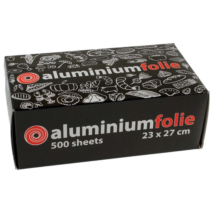 Aluminium pop-up vellen rood/zilver