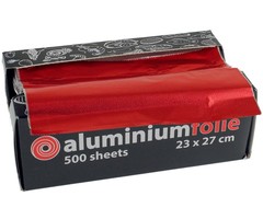 Aluminium pop-up vellen rood/zilver