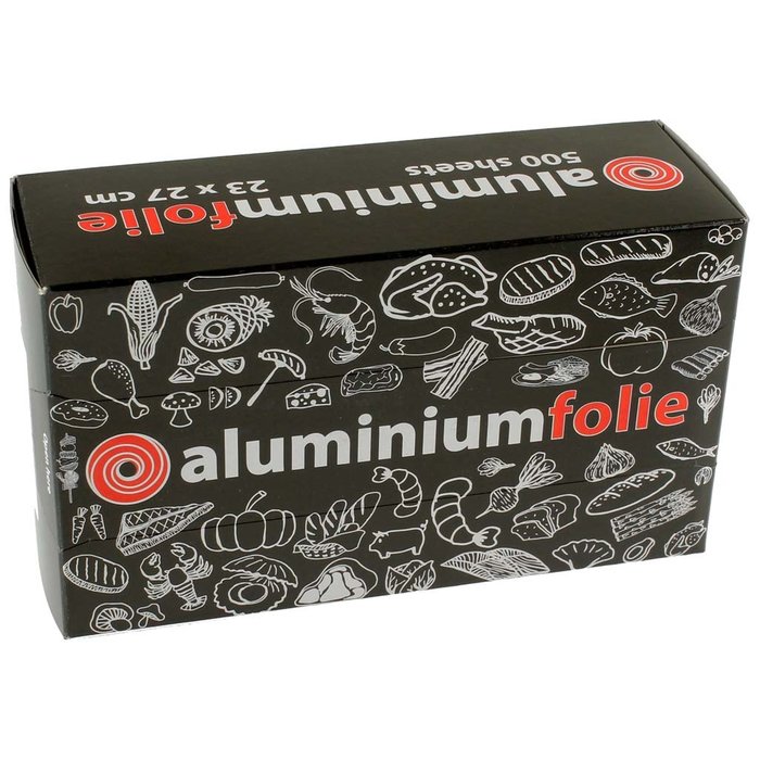 Aluminium pop-up vellen rood/zilver