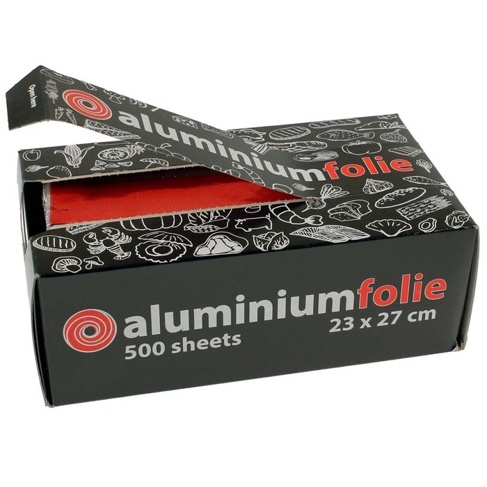 Aluminium pop-up vellen rood/zilver