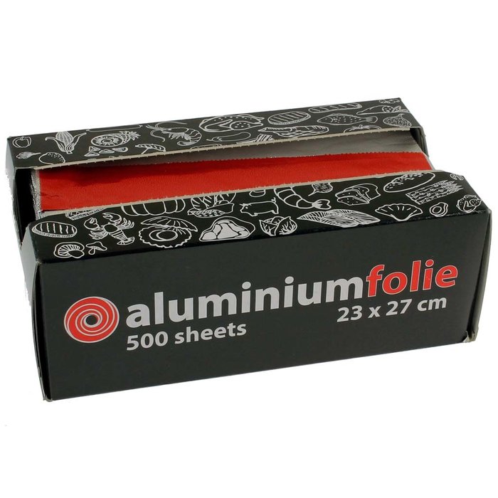 Aluminium pop-up vellen rood/zilver