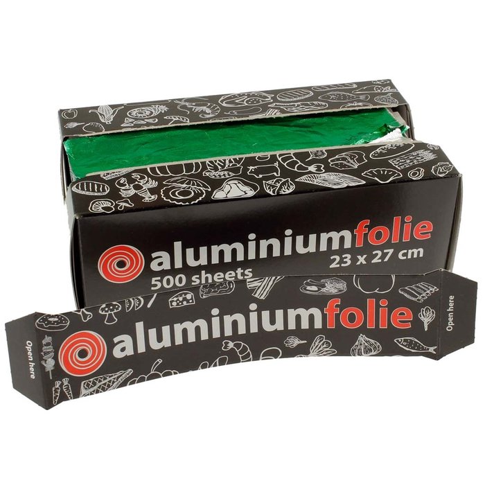 Aluminium pop-up vellen groen/zilver