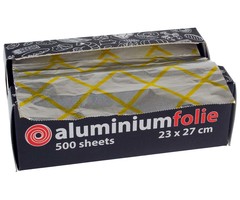 Aluminium pop-up vellen geel gestreept