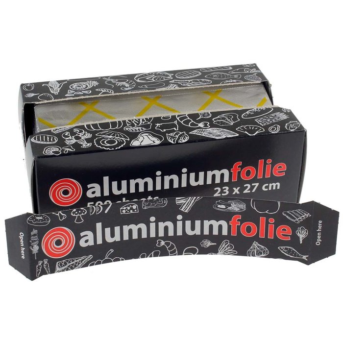 Aluminium pop-up vellen geel gestreept