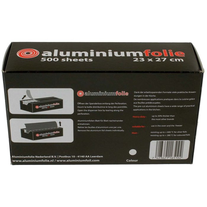 Aluminium pop-up vellen koper/zilver