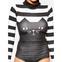 thumb-Striped sweater with cat-2