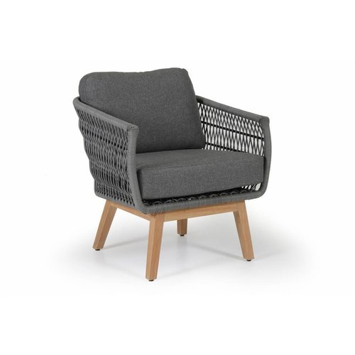 Brafab Loungestoel Kenton | Grijs Brafab Loungestoel Kenton | Grijs