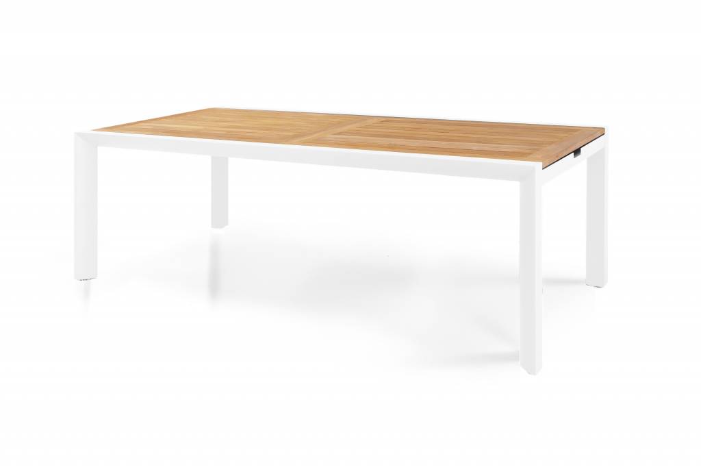 SUNS tuinmeubelen Tuintafel Monte Carlo | Mat Wit | 224/344 x 115 cm