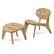Wolfwood tuinmeubelen Durban loungestoel met hocker Wolfwood tuinmeubelen Durban loungestoel met hocker