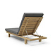 Wolfwood tuinmeubelen James ligbed met kussen Wolfwood tuinmeubelen James ligbed met kussen
