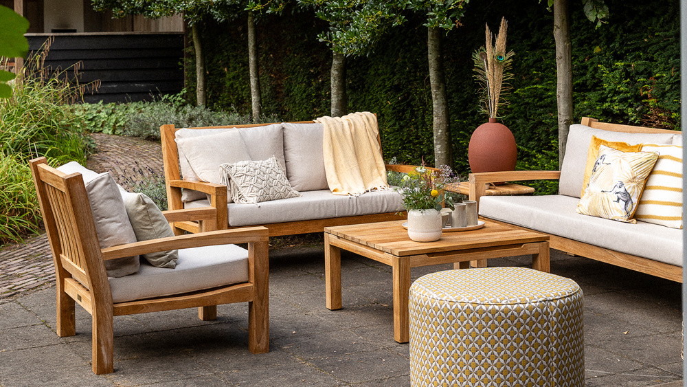 Garden Teak tuinmeubelen St. Tropez sofaset | Opstelling 2