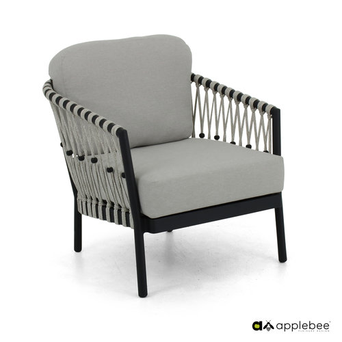 Apple Bee tuinmeubelen Menton loungestoel | Zwart Apple Bee tuinmeubelen Menton loungestoel | Zwart