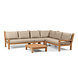 Garden Teak tuinmeubelen St. Tropez Loungeset | Hoekopstelling | Groot Garden Teak tuinmeubelen St. Tropez Loungeset | Hoekopstelling | Groot