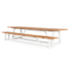 SUNS tuinmeubelen Ovada tuinbank | 340 cm | Mat wit SUNS tuinmeubelen Ovada tuinbank | 340 cm | Mat wit