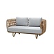 Cane-Line tuinmeubelen Nest | 2-zits loungebank | Naturel & Wit Cane-Line tuinmeubelen Nest | 2-zits loungebank | Naturel & Wit