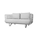 Cane-Line tuinmeubelen Nest | 2-zits loungebank | Naturel & Wit Cane-Line tuinmeubelen Nest | 2-zits loungebank | Naturel & Wit