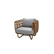 Cane-Line tuinmeubelen Nest | Loungestoel | Naturel & Wit Cane-Line tuinmeubelen Nest | Loungestoel | Naturel & Wit
