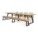 SUNS tuinmeubelen Tuinset | Tomar tuintafel 340cm met tuinbank en Florine tuinstoelen SUNS tuinmeubelen Tuinset | Tomar tuintafel 340cm met tuinbank en Florine tuinstoelen