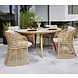 Cane-Line tuinmeubelen VERKOCHT Aspect Tuintafel | ø144cm | Travertin Wit | 6x Basket diningstoel | 15% korting Cane-Line tuinmeubelen VERKOCHT Aspect Tuintafel | ø144cm | Travertin Wit | 6x Basket diningstoel | 15% korting