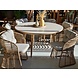 Cane-Line tuinmeubelen VERKOCHT Aspect Tuintafel | ø144cm | Travertin Wit | 6x Basket diningstoel | 15% korting Cane-Line tuinmeubelen VERKOCHT Aspect Tuintafel | ø144cm | Travertin Wit | 6x Basket diningstoel | 15% korting
