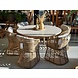 Cane-Line tuinmeubelen VERKOCHT Aspect Tuintafel | ø144cm | Travertin Wit | 6x Basket diningstoel | 15% korting Cane-Line tuinmeubelen VERKOCHT Aspect Tuintafel | ø144cm | Travertin Wit | 6x Basket diningstoel | 15% korting