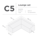 SUNS tuinmeubelen Suns | Beschermhoes voor loungeset | Grijs | C5 SUNS tuinmeubelen Suns | Beschermhoes voor loungeset | Grijs | C5