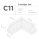 SUNS tuinmeubelen Suns | Beschermhoes voor loungeset | Grijs | C11 SUNS tuinmeubelen Suns | Beschermhoes voor loungeset | Grijs | C11