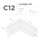 SUNS tuinmeubelen Suns | Beschermhoes voor loungeset | Grijs | C12 SUNS tuinmeubelen Suns | Beschermhoes voor loungeset | Grijs | C12
