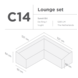 SUNS tuinmeubelen Suns | Beschermhoes voor loungeset | Grijs | C14 SUNS tuinmeubelen Suns | Beschermhoes voor loungeset | Grijs | C14