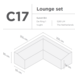 SUNS tuinmeubelen Suns | Beschermhoes voor loungeset | Grijs | C17 SUNS tuinmeubelen Suns | Beschermhoes voor loungeset | Grijs | C17