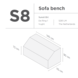 SUNS tuinmeubelen Suns | Beschermhoes voor loungebank | Grijs | S8 SUNS tuinmeubelen Suns | Beschermhoes voor loungebank | Grijs | S8