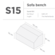 SUNS tuinmeubelen Suns | Beschermhoes voor loungebank | Grijs | S15 SUNS tuinmeubelen Suns | Beschermhoes voor loungebank | Grijs | S15