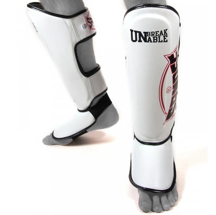 Sandee Shin Guards the Cool Tec Series in White & Black Enso Martial Arts Shop Bristol