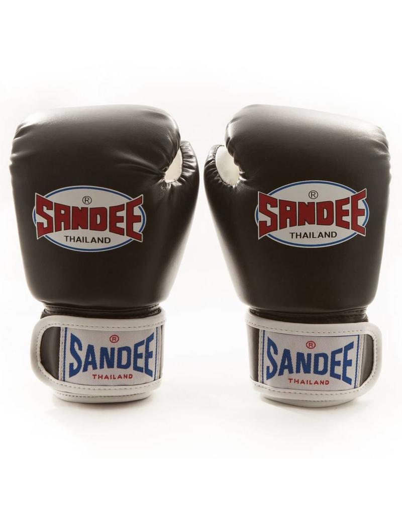 Sandee Thai Boxing Gloves PU in Black The Authentic Range Enso