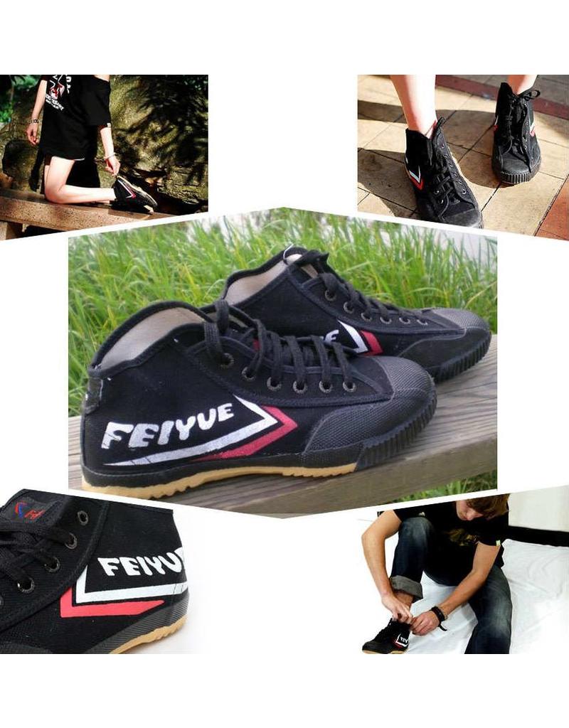 Feiyue black high top shoes for Kung Fu 