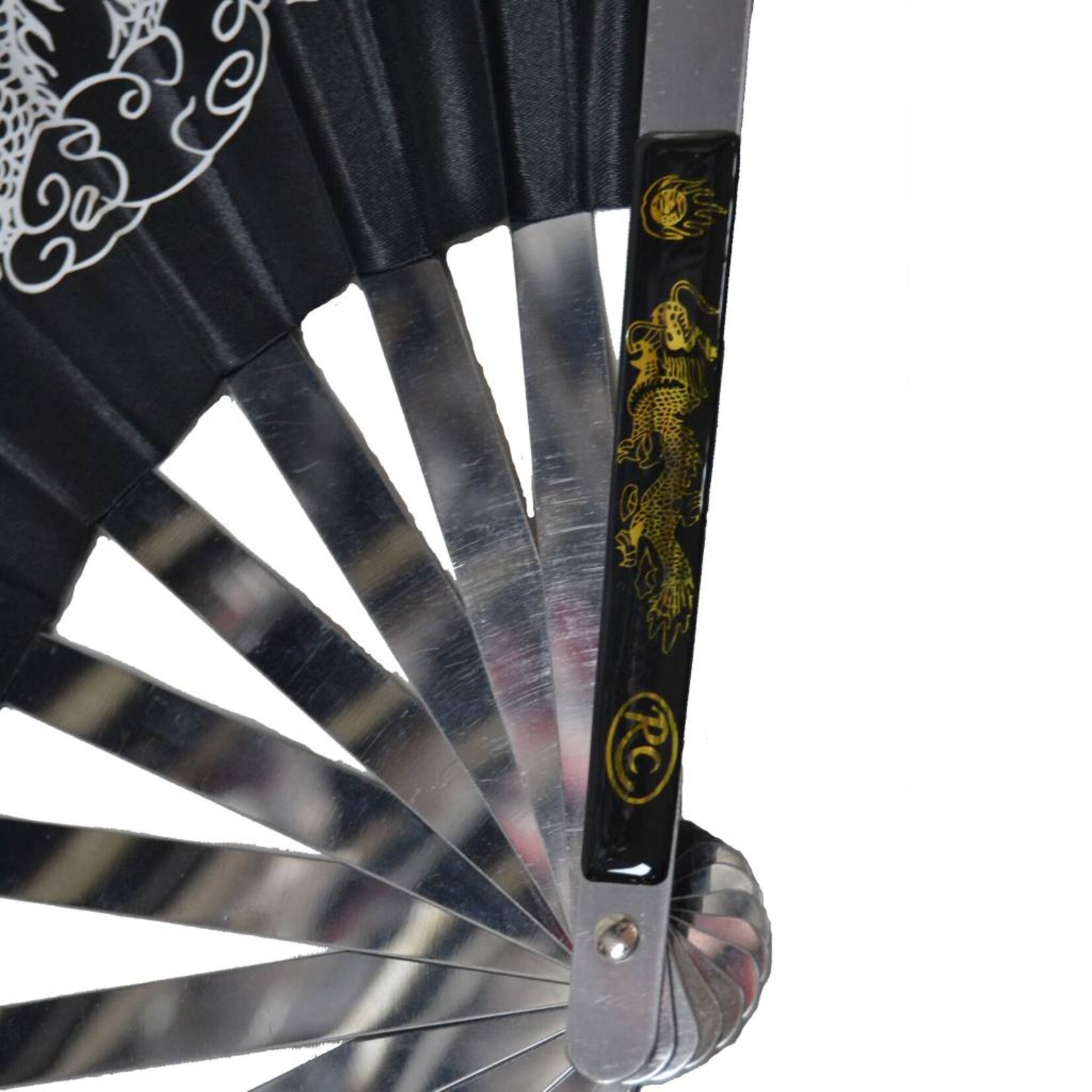 Enso Martial Arts Shop Black Metal Tai Chi Fan