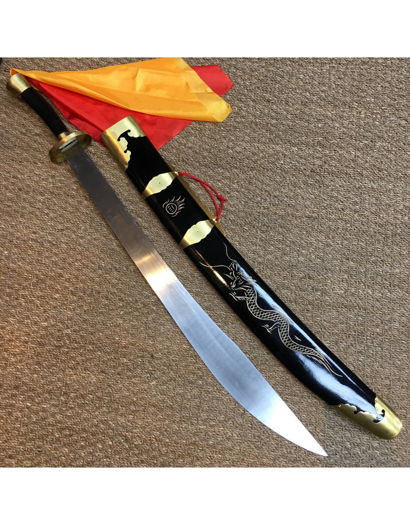 Black Dragon Kung Fu Broadsword has a rigid blade for Kung Fu Enso